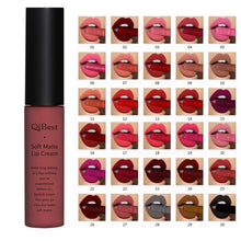 Load image into Gallery viewer, Qibest Brand Lips Beauty Makup Pigment Waterproof Lipgloss Long Lasting Black Velvet Matte Nude Lipstick Red Lip Gloss Lot
