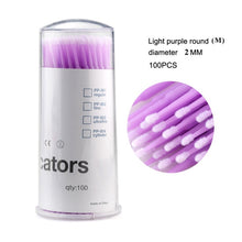Load image into Gallery viewer, 100Pcs/pack Durable Micro Disposable micro brush Individual Lash Removing Tools Swab Micro brushes Eyelash Extension Tools