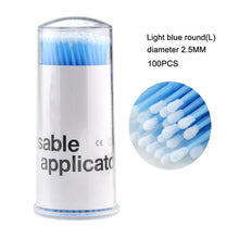 Load image into Gallery viewer, 100Pcs/pack Durable Micro Disposable micro brush Individual Lash Removing Tools Swab Micro brushes Eyelash Extension Tools