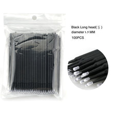 Load image into Gallery viewer, 100Pcs/pack Durable Micro Disposable micro brush Individual Lash Removing Tools Swab Micro brushes Eyelash Extension Tools
