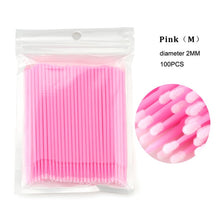 Load image into Gallery viewer, 100Pcs/pack Durable Micro Disposable micro brush Individual Lash Removing Tools Swab Micro brushes Eyelash Extension Tools