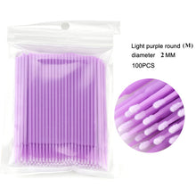 Load image into Gallery viewer, 100Pcs/pack Durable Micro Disposable micro brush Individual Lash Removing Tools Swab Micro brushes Eyelash Extension Tools