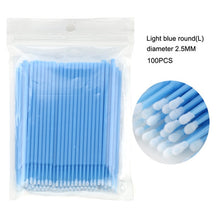Load image into Gallery viewer, 100Pcs/pack Durable Micro Disposable micro brush Individual Lash Removing Tools Swab Micro brushes Eyelash Extension Tools