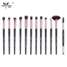 Load image into Gallery viewer, Anmor Pro Makeup Brushes Set 12 pcs/lot Eye Shadow Blending Eyeliner Eyelash Eyebrow Brushes For Make up Portable Eye Brush Set