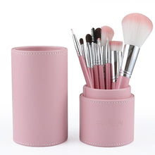 Load image into Gallery viewer, 15pcs Pink Makeup Brushes Set Pincel Maquiagem Powder Eye Kabuki Brush Complete Kit Cosmetics Beauty Tools with Leather Case
