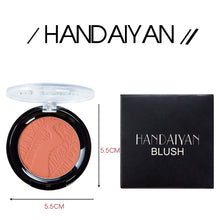 Load image into Gallery viewer, HANDAIYAN Mineral Pigment Waterproof Blush Rouge Powder Cake Natural Makeup Palette Pressed Foundation Face Makeup TSLM2