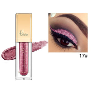 Pudaier 18 Colors Makeup Glitter Eyeshadow Pallete Waterproof Long Lasting Shimmer Eye Shadow Diamond Make Up Cosmetics TSLM1