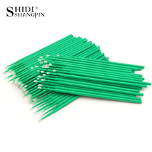 Load image into Gallery viewer, SHIDISHANGPIN 100 PCS Disposable Make Up Eyelashes Mini Individual lashes Applicators Mascara Brush Lash Extensions Cotton Swab