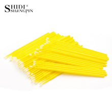 Load image into Gallery viewer, SHIDISHANGPIN 100 PCS Disposable Make Up Eyelashes Mini Individual lashes Applicators Mascara Brush Lash Extensions Cotton Swab