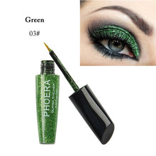 Load image into Gallery viewer, PHOERA Makeup Liquid Glitter Eyeliner Waterproof Face Highlighter Eye Cosmetics Shinny Eye Liner Shadow Contour Make Up TSLM2