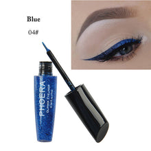 Load image into Gallery viewer, PHOERA Makeup Liquid Glitter Eyeliner Waterproof Face Highlighter Eye Cosmetics Shinny Eye Liner Shadow Contour Make Up TSLM2