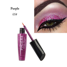 Load image into Gallery viewer, PHOERA Makeup Liquid Glitter Eyeliner Waterproof Face Highlighter Eye Cosmetics Shinny Eye Liner Shadow Contour Make Up TSLM2