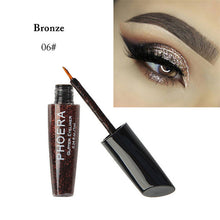 Load image into Gallery viewer, PHOERA Makeup Liquid Glitter Eyeliner Waterproof Face Highlighter Eye Cosmetics Shinny Eye Liner Shadow Contour Make Up TSLM2