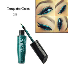 Load image into Gallery viewer, PHOERA Makeup Liquid Glitter Eyeliner Waterproof Face Highlighter Eye Cosmetics Shinny Eye Liner Shadow Contour Make Up TSLM2