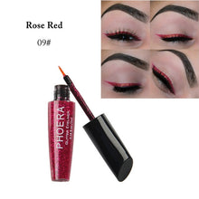 Load image into Gallery viewer, PHOERA Makeup Liquid Glitter Eyeliner Waterproof Face Highlighter Eye Cosmetics Shinny Eye Liner Shadow Contour Make Up TSLM2