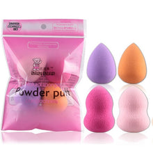 Load image into Gallery viewer, 4 pcs Makeup Foundation Sponge Puff Cosmetic Puff  Smooth Wet or Dry Powder Puff  Makeup puff  Beauty  tool makeup tool