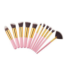 Load image into Gallery viewer, 10 PCS Silver/Golden Makeup Brushes Set pincel maquiagem Cosmetics Women Makeup Tool Powder Eyeshadow Brush Cosmetic Set New