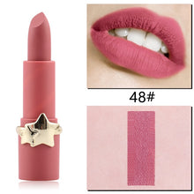 Load image into Gallery viewer, MISS ROSE 12 Colors Velvet Matte Star Star Matte Lipstick Long-lasting Waterproof Non-Stick Cup Does Not Fade Lip Stick TSLM2