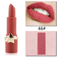 Load image into Gallery viewer, MISS ROSE 12 Colors Velvet Matte Star Star Matte Lipstick Long-lasting Waterproof Non-Stick Cup Does Not Fade Lip Stick TSLM2