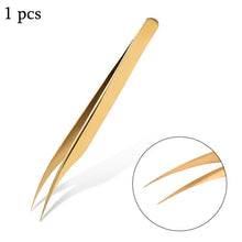 Load image into Gallery viewer, 1 Pcs Eyelashes Tweezers Stainless Steel superhard Tweezers High Precision Anti-static tweezers for Eyelash Extensions
