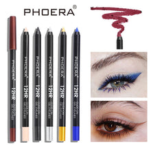 Load image into Gallery viewer, PHOERA New Color Eyeliner Lasting Waterproof Smoke Eyes Makeup Matte Natural Black Eye Liner Gel Pen delineador de ojos TSLM1