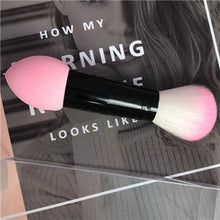 Load image into Gallery viewer, 1pc Professional blusher brush Nylon Make up Brushes Two Head Metal Cosmetic Tools with Sponge